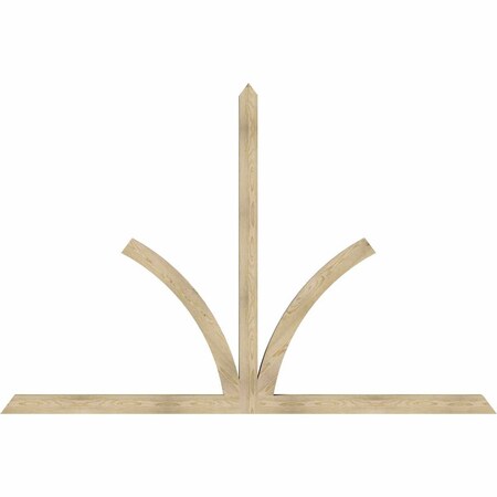 Ekena Millwork Richland Rough Sawn Timber Gable Bracket, Douglas Fir, 108"W x 72"H x 4"D x 4"F, 16/12 Pitch GBW108X72X0404RIC00RDF